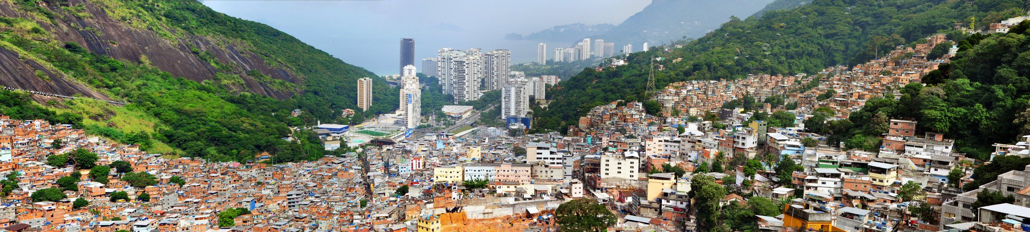 Panorama da favela da Rocinha, Rio de Janeiro